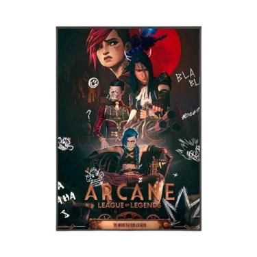 Imagem de Pôster Minimalista De Graffiti Da Temporada 2 De Jinx Arcane Em Tela P