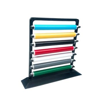 Imagem de Fenteer Suporte para rolo de película adesiva automotiva em escala 1:18, para dioramas compactos, ornamento e acessório para cena de reparo automotivo.