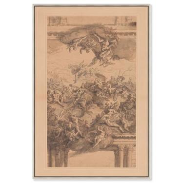 Imagem de Art Remedy Design para uma arte de paisagem vintage em tela de teto, moldura prateada, 25,4 cm x 38,1 cm