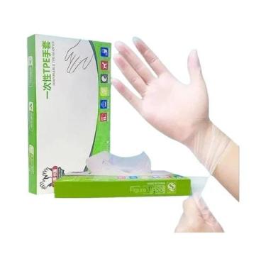 Imagem de Luvas Descartáveis De TPE Sem Pó E Sem Látex 100 200PCS Para Limpeza D
