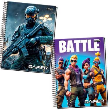 Imagem de Caderno 1 Matéria Gamer Grande A4 80 Folhas Escolar Juvenil - Nova Cad