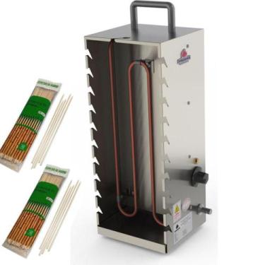 Imagem de Kit - Churrasqueira 10 Espetinhos Churrasquito Elétrico Pr-199e 220v +