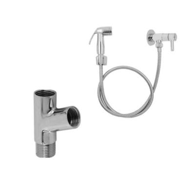 Imagem de Ducha Higiênica Com Adaptador Y E Flexível 1,20m Banheiro - Nitro