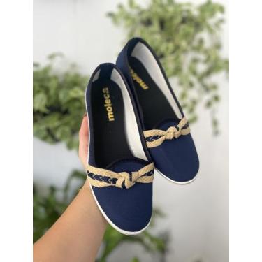 Imagem de Sapatilha Feminina Casual com Laço Sapatilha moleca, Marinho, 37