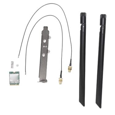 Imagem de VBESTLIFE Placa QCNCM865 WiFi 7, 5,8 Gbps M.2 Key E Tri Band, Antenas Duplas, Módulo Adaptador de Rede Sem Fio para Wins 11