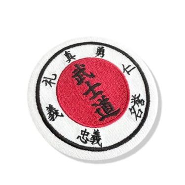 Imagem de Kanjis Codigo Karate Bushido Patch Bordado Para Kimono Roupa