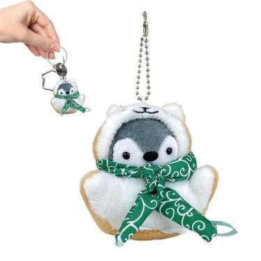 Imagem de Ornamento de pinguim de pelúcia, pingente de pelúcia de pinguim | lembrancinha de festa com pingente de pinguim de pelúcia de saco - Mochila charme confortável boneca de pelúcia brinquedo portátil par