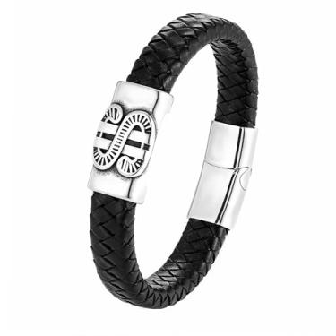 Imagem de Silverso Pulseira masculina legal para uso diário - Fecho de aço inoxidável, elegante e durável | Presente ideal de aniversário/ação de graças para pai, filho, namorado, meu homem, 6.4- 9 Inches
