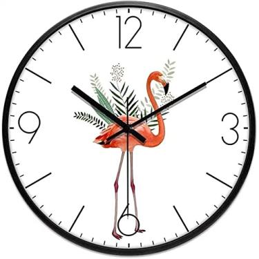 Imagem de 5sssallefaa Relógio de parede - Relógios de parede silenciosos sem tique-taque de 30 cm operados por bateria, relógio de decoração moderna para casa, escritório, escola, cozinha, quarto, sala de estar