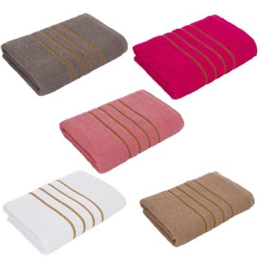 Imagem de Kit 7 Toalhas de Rosto 45x70cm Algodão Macias Felpudas Absorventes Uso Diário Banheiro Higiene Conforto (Sortido Feminino,APENAS 1 TOALHA)