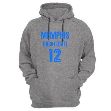 Imagem de Blusa Moletom Capuz Basquete Memphis Basketball número 12, G, Unissex