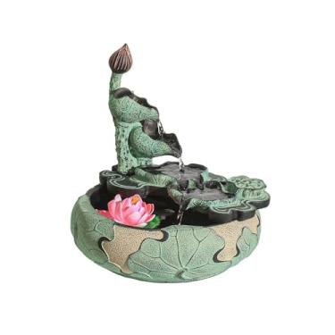 Imagem de Fonte de água de mesa criativa enfeites de fonte de água corrente de mesa acessórios para casa sala de estar armário de TV decoração paisagem para decoração de casa e escritório