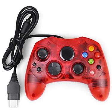 Imagem de Controle clássico Xbox tipo S Gamepad com fio para console tipo Xbox S (vermelho rubi)