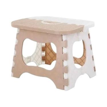 Imagem de Banquinho Infantil Dobrável Leve De Plástico Reforçado, Economia De Es