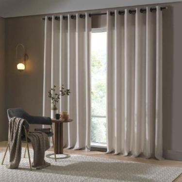 Imagem de CORTINA RUSTICA 2,00m x 1,60m OXFORD LISA - Bella Janela, AREIA