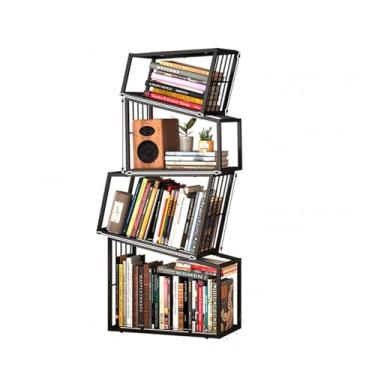 Imagem de Estante invisível estreita simples, estante vertical para casa, torre de estante de metal, estante aberta moderna, estante vertical alta, estante flutuante invisível ideal, armazenamento multiuso