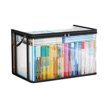 Imagem de Caixa De Armazenamento De PVC Transparente Com Tampa Articulada E Jane