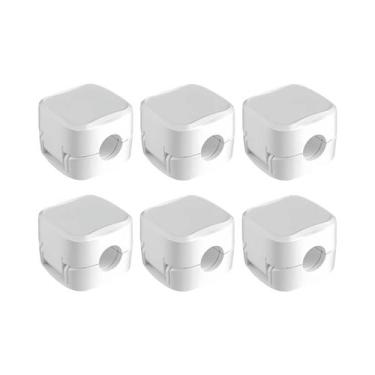 Imagem de Clipes Magnéticos Pretos E Brancos Para Cabos, Organizador De Fios Aut