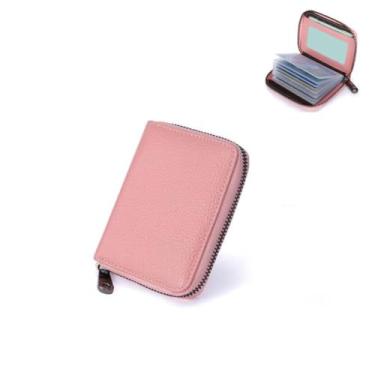 Imagem de Carteira com zíper para cartão de crédito, capa carteira de PU, capa para cartão de banco, capas de identidade, carteiras organizadoras com zíper com 20 compartimentos para cartões, para armazenamento