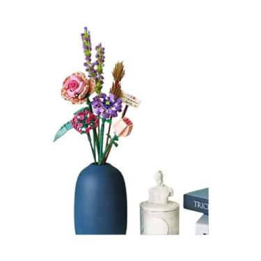 Imagem de Blocos De Montar Buquê Romântico De Rosas E Girassóis, Decoração Criat