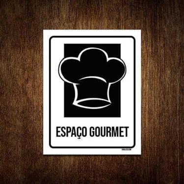 Imagem de Kit 10 Placas Condomínio Ambiente Espaço Gourmet