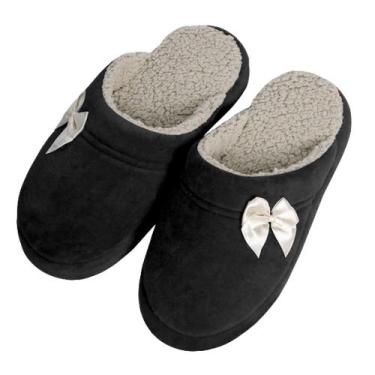 Imagem de Pantufa Comfort com Pelúcia - PUFF - Preto - 37/38, Preto, 37/38