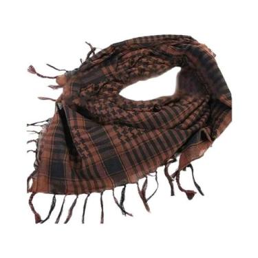 Imagem de Cachecol Tático Leve Feminino Estilo Xadrez Moda Primavera Verão Hijab