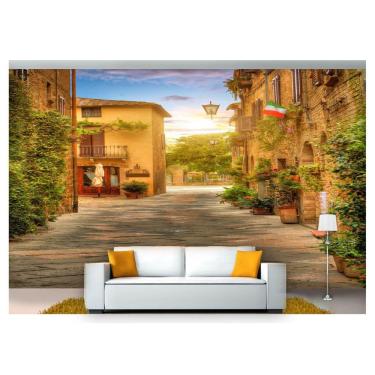 Imagem de Papel De Parede Cidade Antiga Rua Itália Vila  Cda24