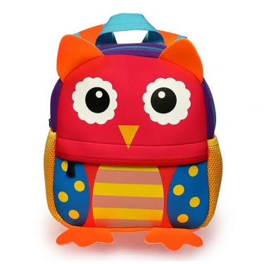 Imagem de Mochila infantil Hipiwe coruja vermelha em neoprene