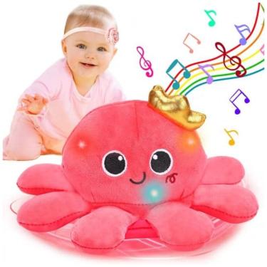 Imagem de Polvo musical de pelúcia Tsomtto T899 com luz, fala gravada e movimento para engatinhar e caminhar