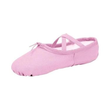 Imagem de Sapatilhas De Balé Para Meninas E Crianças, Sapatos De Dança Em Lona C