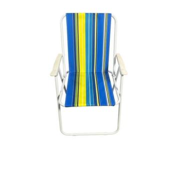 Imagem de Cadeira de Praia Dobrável 120kg Leve e Confortável - Genérica, Multico