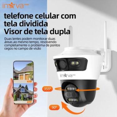 Imagem de Câmera IP Sem Fio de Segurança Externa HD 3MP, Câmera de Visão Noturna