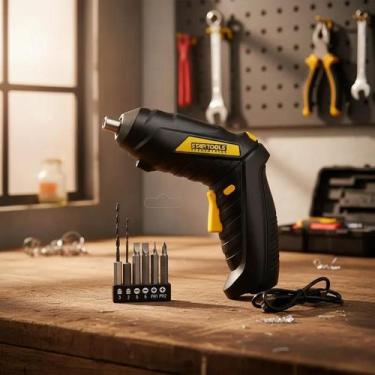 Imagem de Mini Parafusadeira Recarregável 3.6V Com 4 Bits 2 Brocas - STARTOOLS
