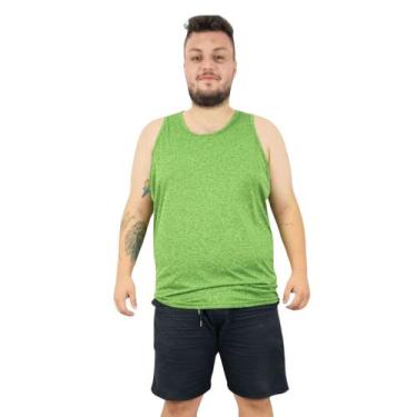 Imagem de Regata Plus Size Masculina Básica Dry Fit Academia Treino - FR Moda Fi