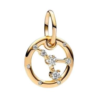 Imagem de Pingentes De Prata 925 Banhados a Ouro 18K Com 12 Signos Do Zodíaco Pa