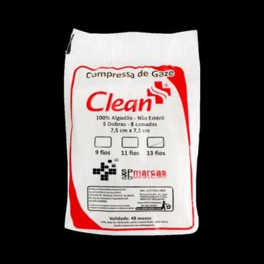 Imagem de Compressa de Gaze 13 fios 180g Pct 200un Clean Farma