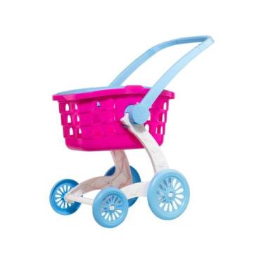 Imagem de Carrinho De Supermercado 2 em 1 Confort baby 0248-Samba Toys, Rosa e A