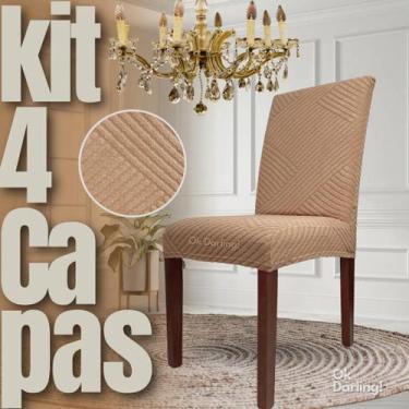 Imagem de Kit 4 Capas de Cadeira Linha Gold Australiana Caramelo - OK Darling