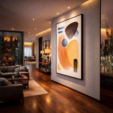 Imagem de Quadro Canvas Pedras Formosa 70x50cm Mold Preta