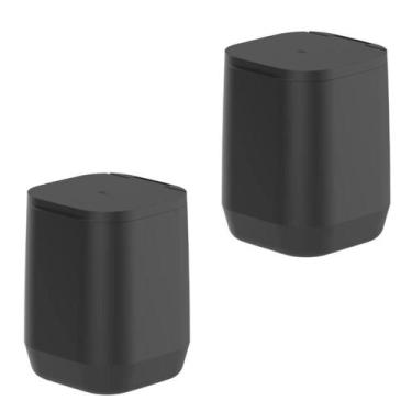 Imagem de Lixeira de Piso Parede Modelo Aura 6L Marca Ou- Cozinha Casa -, Kit2_P