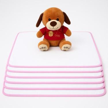 Imagem de Kit 6 Tapetes Higiênicos Laváveis 70x50cm Super Absorventes até 200 La