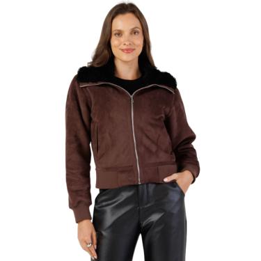 Imagem de Jaqueta Aviador Inverno Casaco Camurça Forro Peluciado