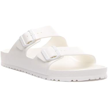 Imagem de Birkenstock Sandália Arizona masculina, Branco, 10-10.5 Women/8-8.5 Men