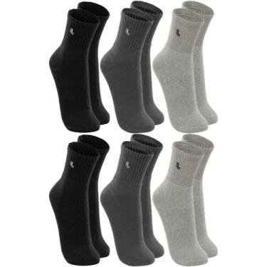 Imagem de Kit Meias Masculina Meia Lupo Cano Médio 6x Pares -, Sortidas 1, 37-40