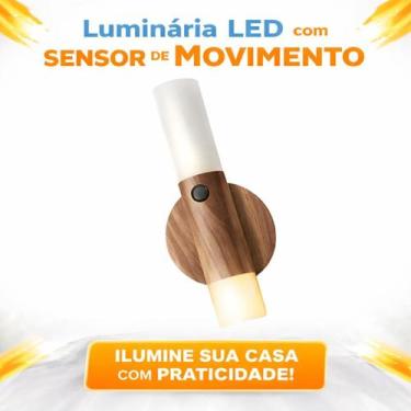 Imagem de Luz Noturna LED com Sensor de Movimento para Casa Moderna - Luminária 