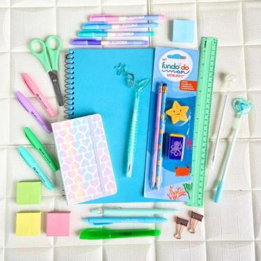 Imagem de Kit Papelaria Tons Pasteis Super Fofo - SAKURA SHOP