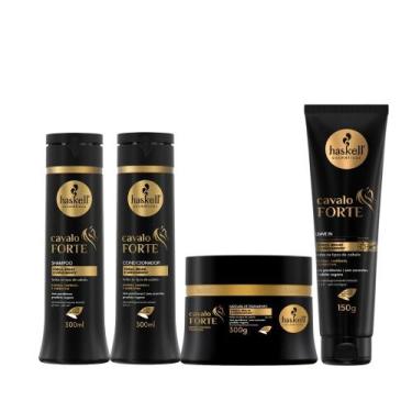 Imagem de Kit Haskell Cavalo Forte Shampoo 300ml + Condicionador 300ml + Máscara
