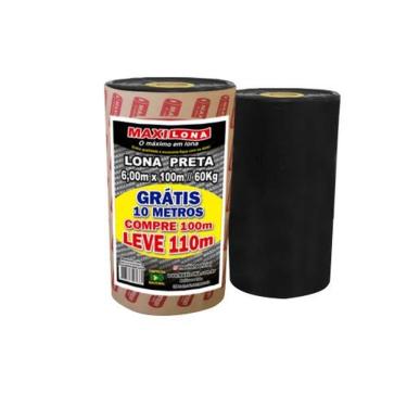 Imagem de Lona para Construção e Proteção de Cargas Lona Preta 6x110 X 60KG Impermeabilização de...