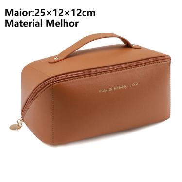 Imagem de Necessaire Organizadora para Maquiagem ATP01 Viagem com Compartimentos em PU Atualizado...